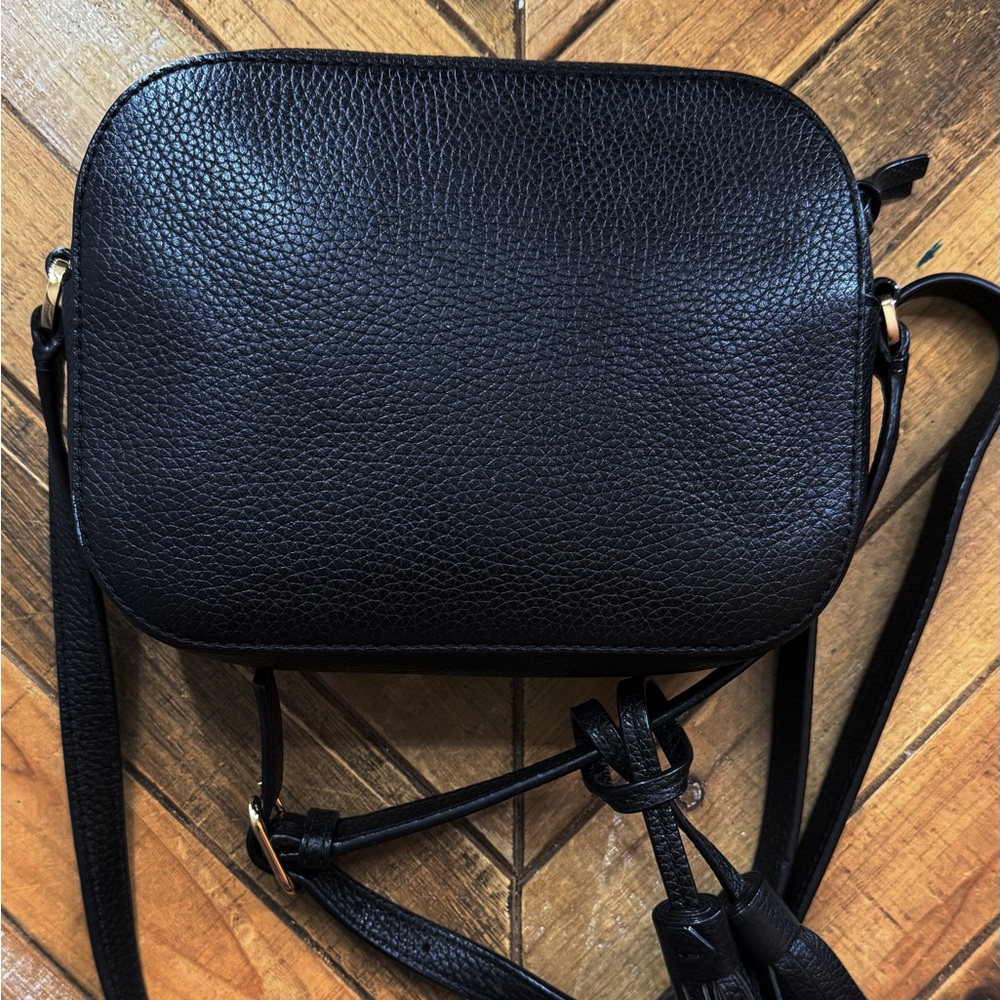 Tory Burch Black Pebbled Leather Crossbody Bag - Picture 2 of 8